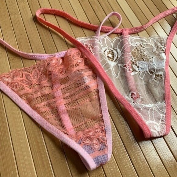 NEW Women’s 5 Pair Lace G-String Thong Set S/M - Picture 6 of 7